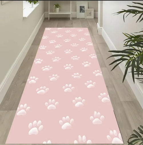 Cat Paw Print Runner Rug