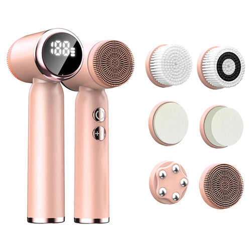 Label Facial Cleanser Massage Brush Set