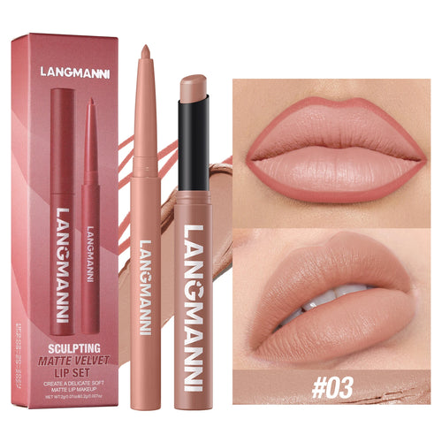 waterproof lipliner+lipstick set