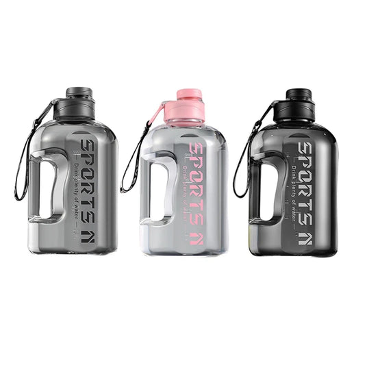 2.7/1.7L Insulated Water Bottles with Straw Gym Traveling Hiking Camping Hot Water Bottle for Men Women Leakproof Fitness Bottle