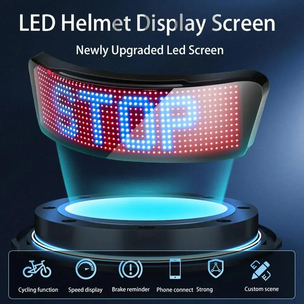 DIY LED Helmet Display Screen Bluetooth Motorcycle Accessory Luminous Smart Riding Technology