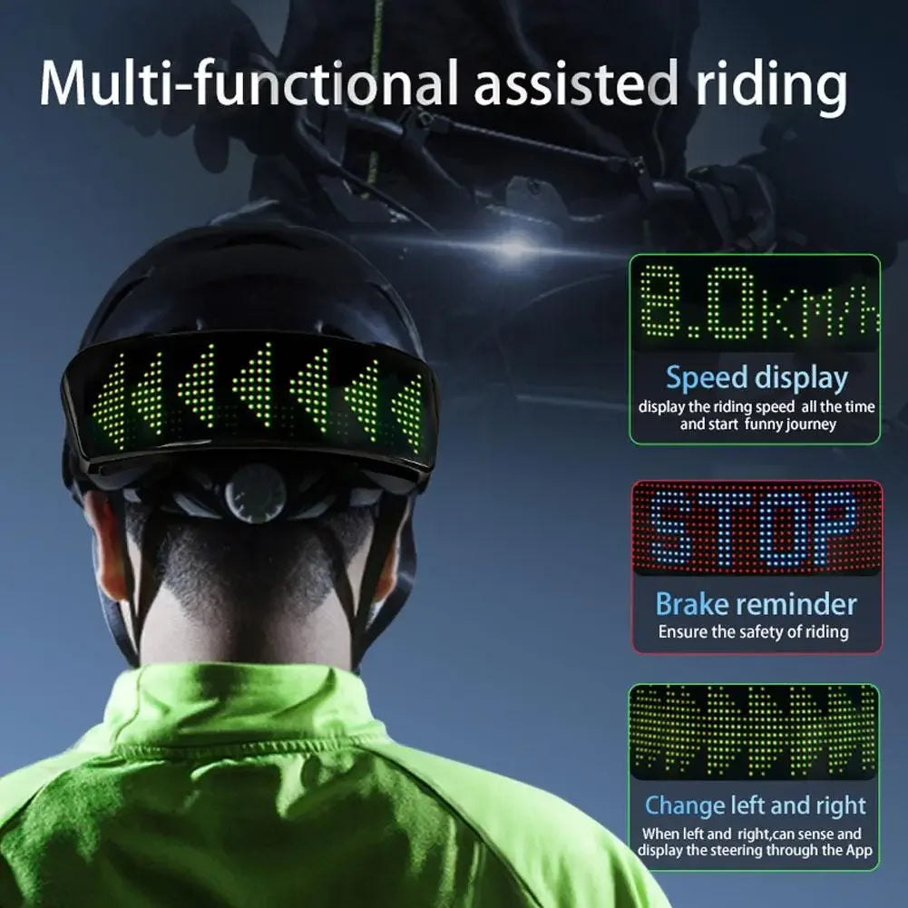 DIY LED Helmet Display Screen Bluetooth Motorcycle Accessory Luminous Smart Riding Technology