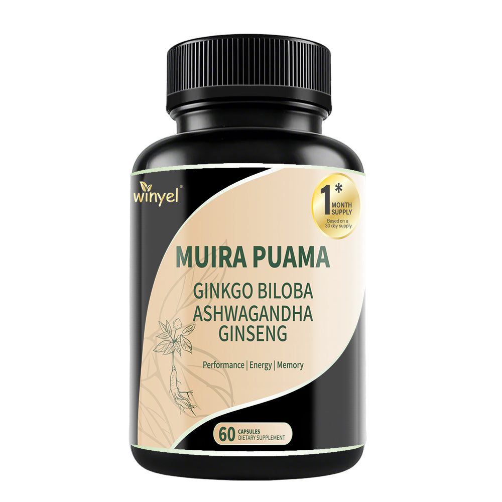 Muira Puama Ginseng Ashwagandha Ginkgo Tribulus  Herbal Supplements
