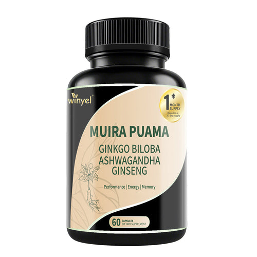 Muira Puama Ginseng Ashwagandha Ginkgo Tribulus  Herbal Supplements