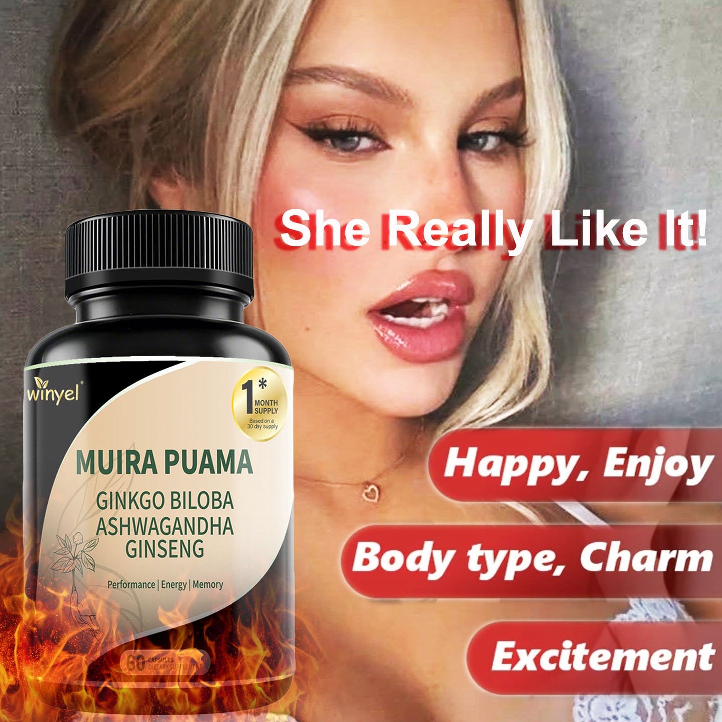 Muira Puama Ginseng Ashwagandha Ginkgo Tribulus  Herbal Supplements