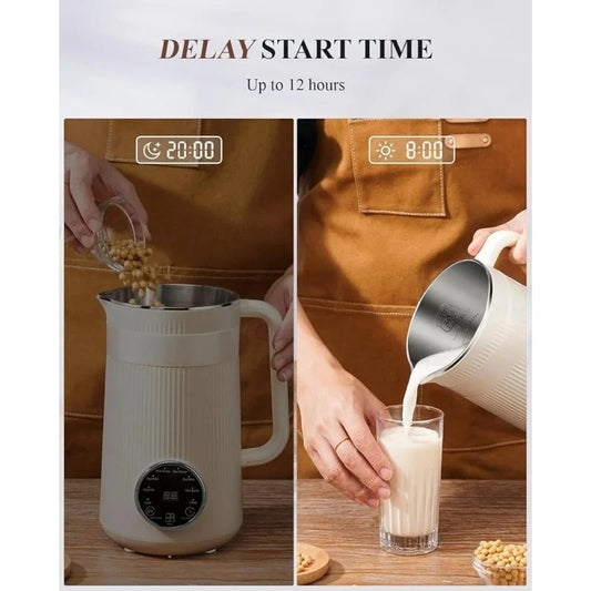 8 in 1 Nut Milk Maker Blender Soy Oat Almond Coconut Non Dairy Beverage Machine Automatic Kitchen Appliance Plant Based Drink