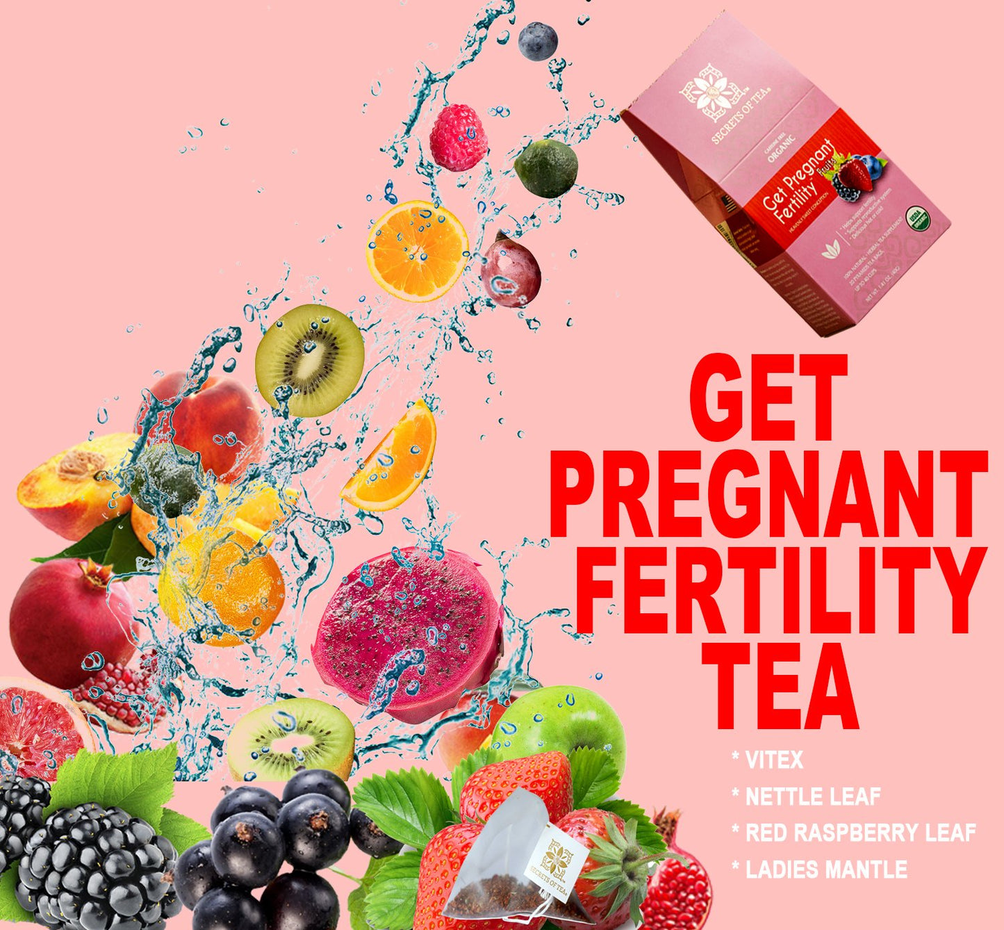 🌿 Get Pregnant Fertility Fruits Tea