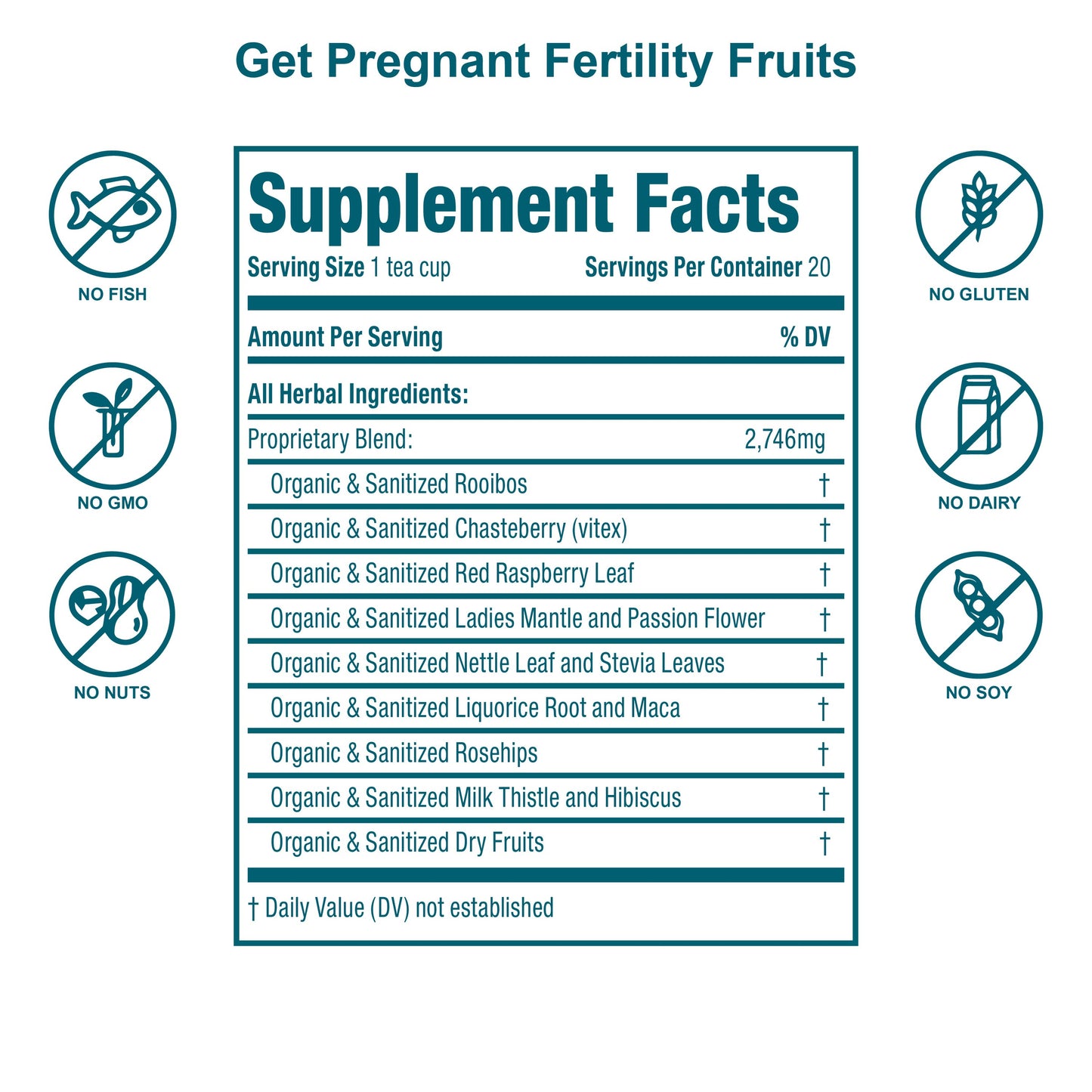 🌿 Get Pregnant Fertility Fruits Tea