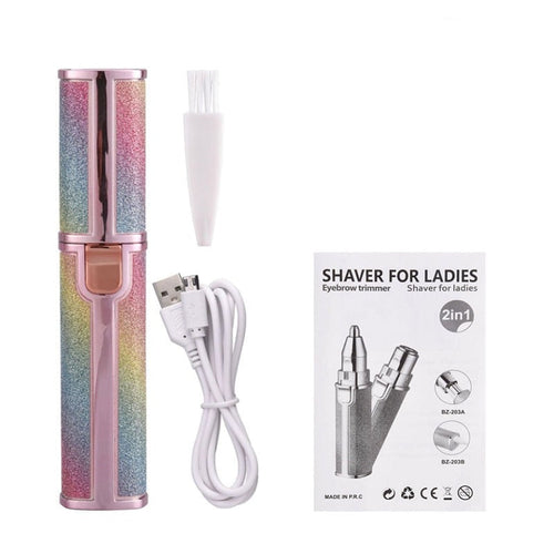 2 In 1 Electric Eyebrow Women Epilator Eye Brow Lip