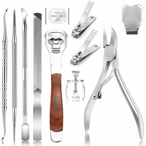 11Pcs/Set Ingrown Toenail Tools Kit Nail Care Pedicure