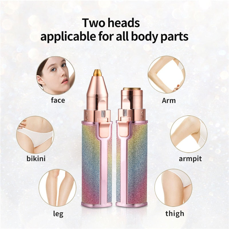 2 In 1 Electric Eyebrow Women Epilator Eye Brow Lip