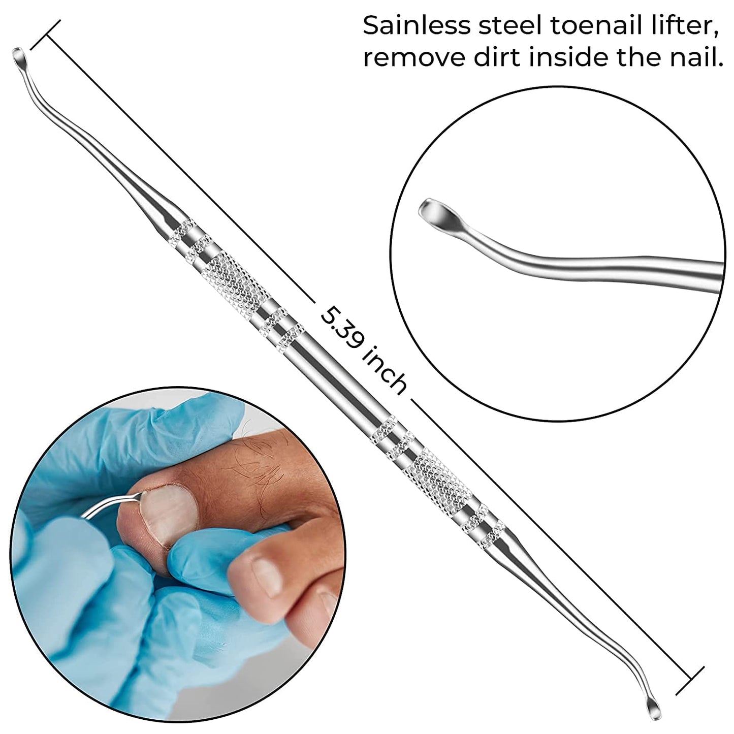 11Pcs/Set Ingrown Toenail Tools Kit Nail Care Pedicure