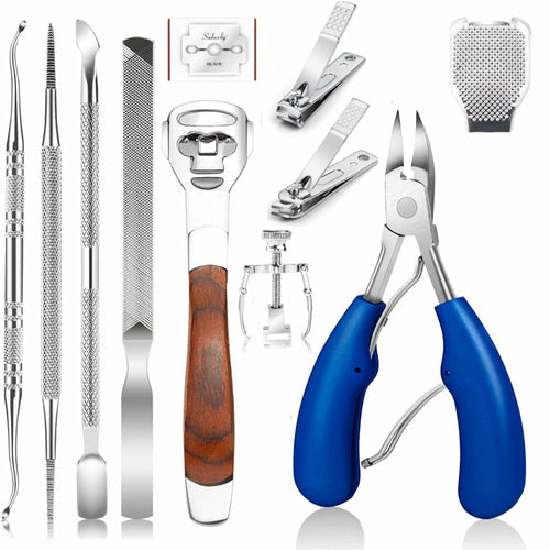 11Pcs/Set Ingrown Toenail Tools Kit Nail Care Pedicure