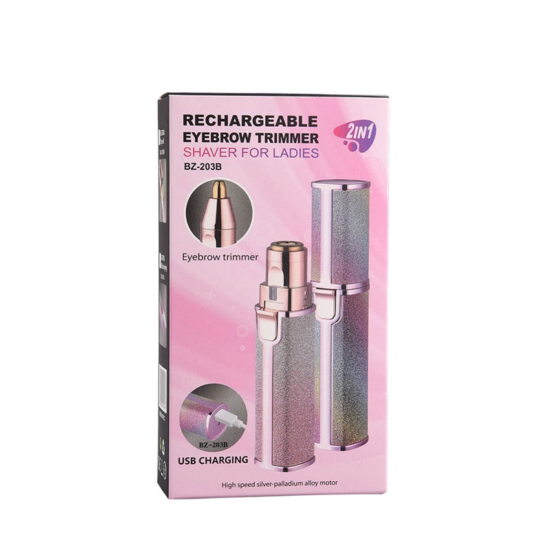 2 In 1 Electric Eyebrow Women Epilator Eye Brow Lip