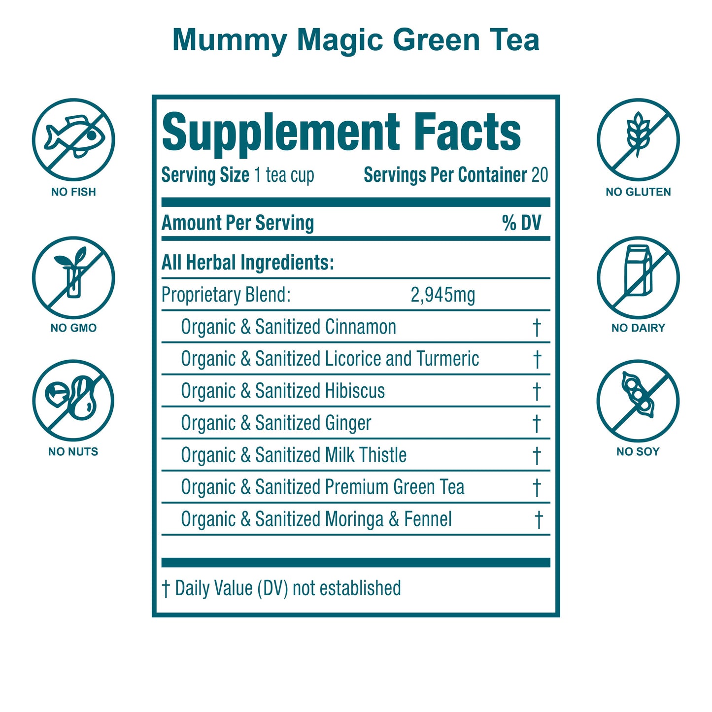Organic Slimming Herbal Tea - Caffeine-Free