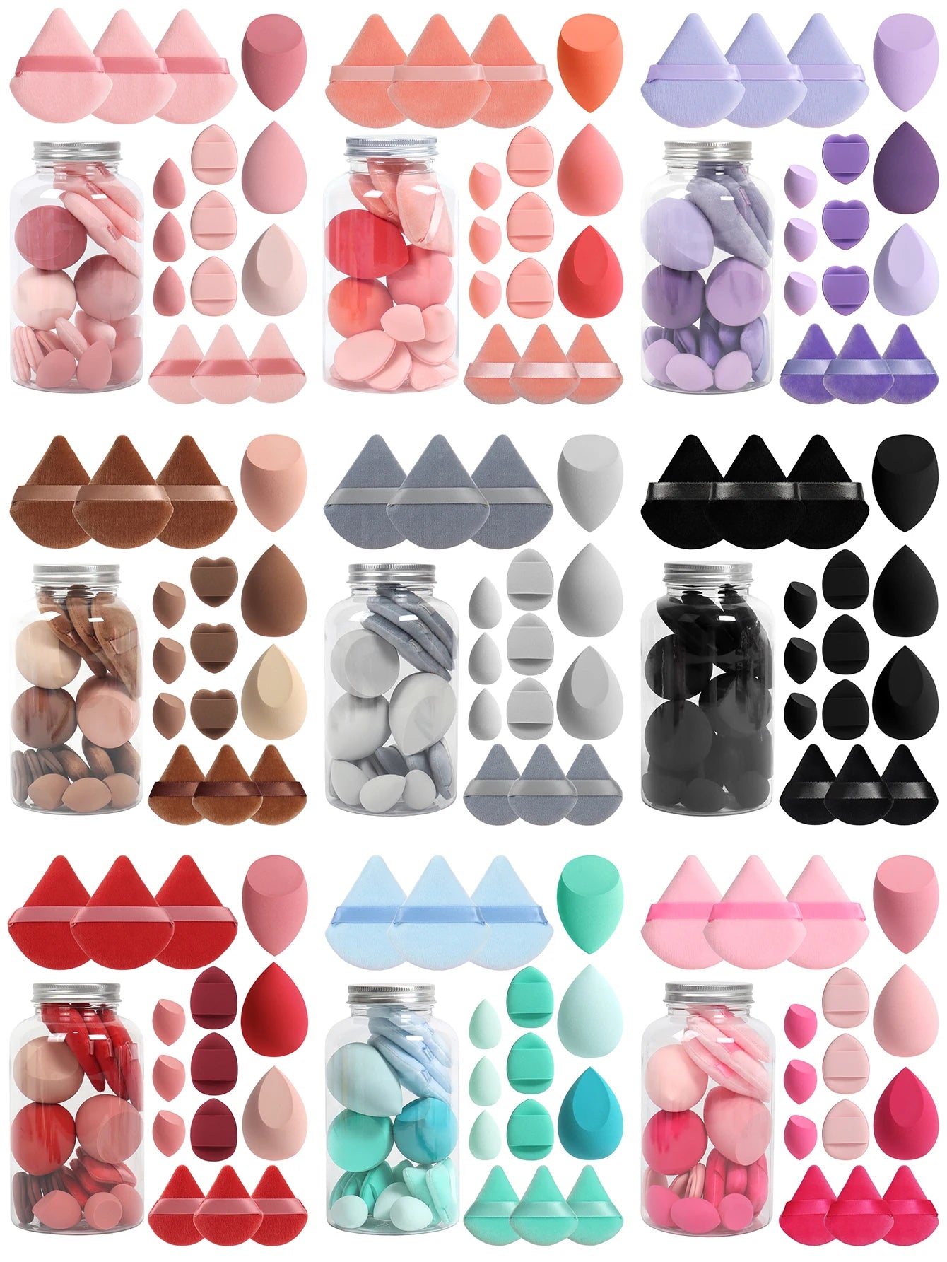 Spring 15 Cans,3 Loose Powder Puffs Mini