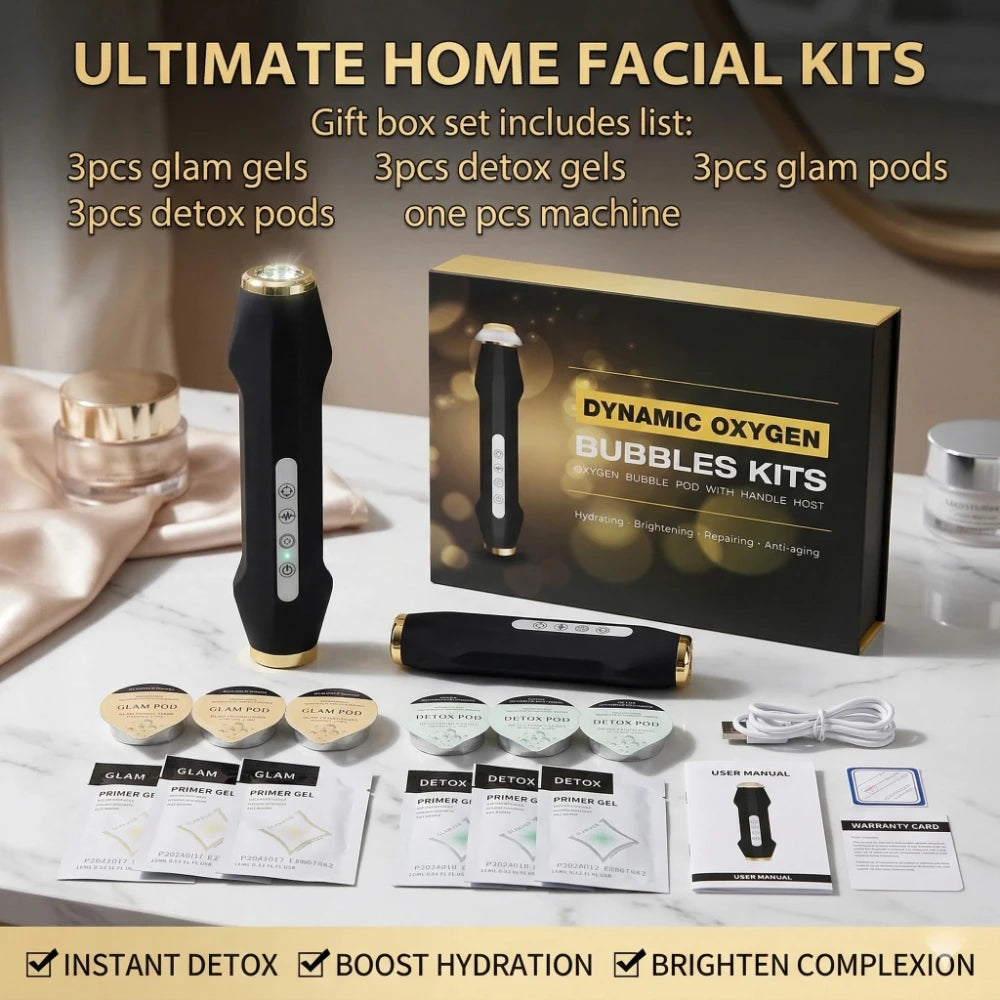 Facial Oxygen Bubble Ultrasonic LED Massage Skin