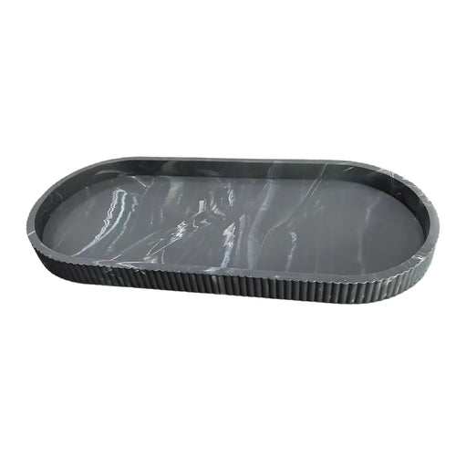 1-Piece Oval Vanity Tray, Silicone