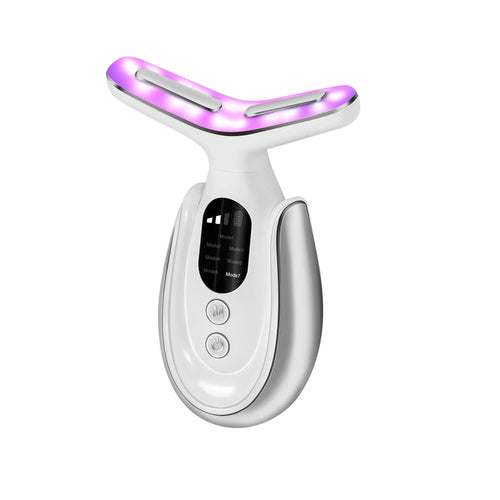 Face and Neck Massager with 7 Colours LED and Heat