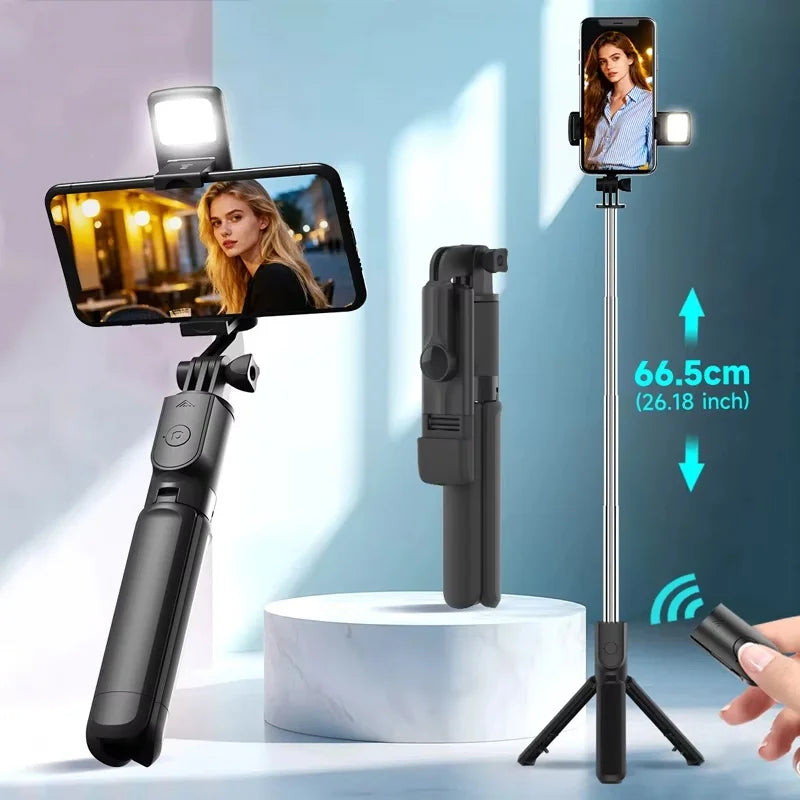 Wireless Bluetooth Tripod Selfie Stick