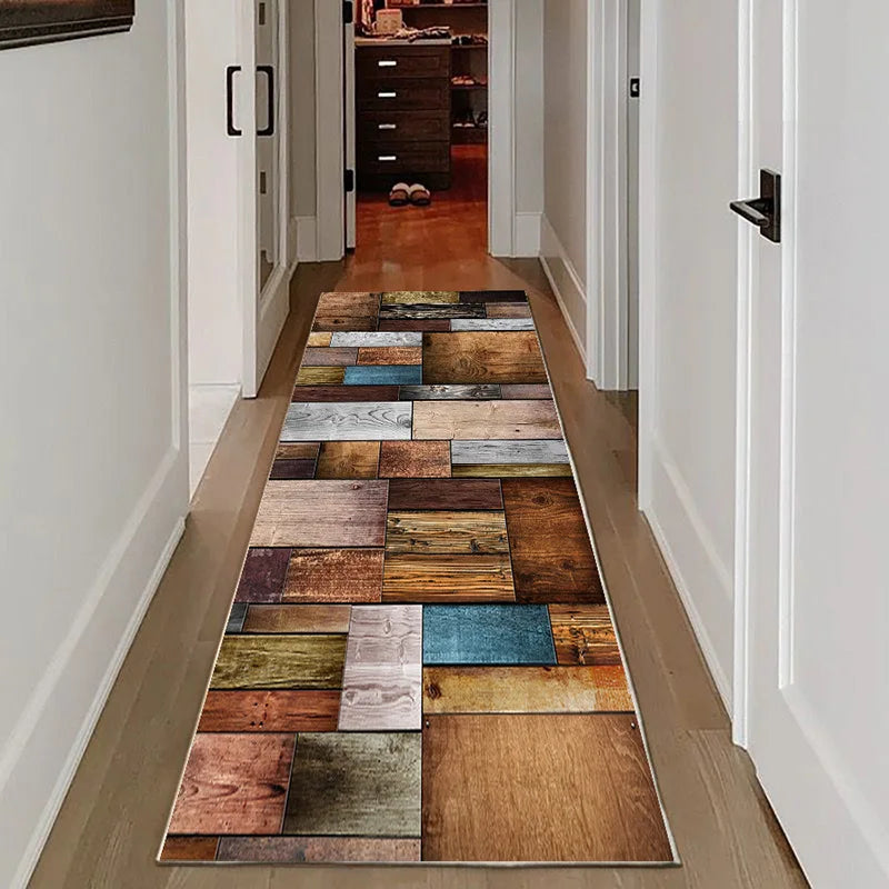 VIKAMA Vintage Wood Grain Long Runner