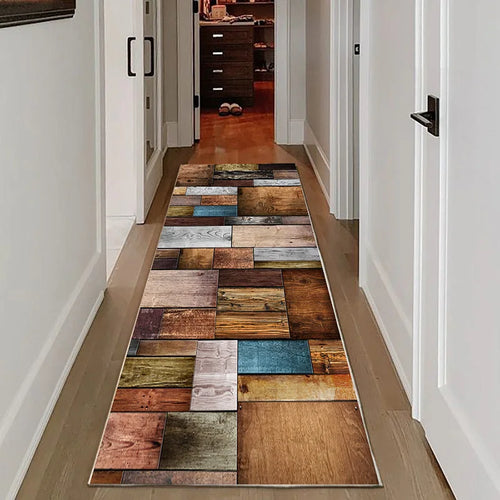 VIKAMA Vintage Wood Grain Long Runner