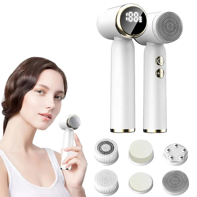 Label Facial Cleanser Massage Brush Set