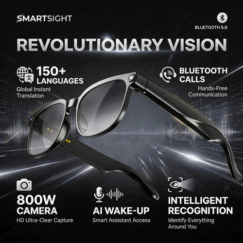 2026 4K 8MP Smart Glasses HD Camera (150+Language Translation)