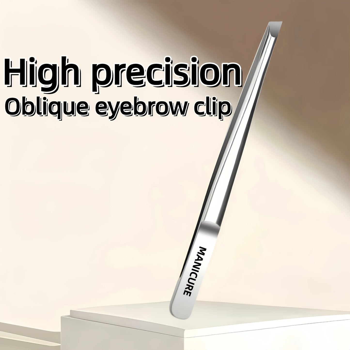 Steel Slant Tip Tweezers  for Eyebrow