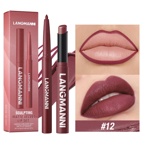 waterproof lipliner+lipstick set