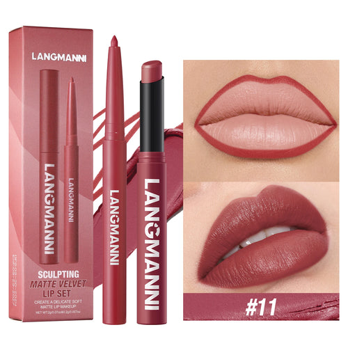 waterproof lipliner+lipstick set