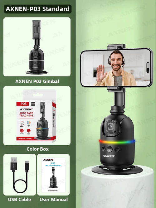 360 Rotating Face Tracking Tripod Gimbal