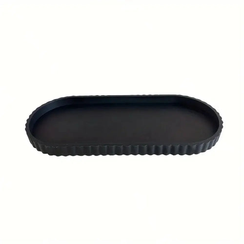 1-Piece Oval Vanity Tray, Silicone