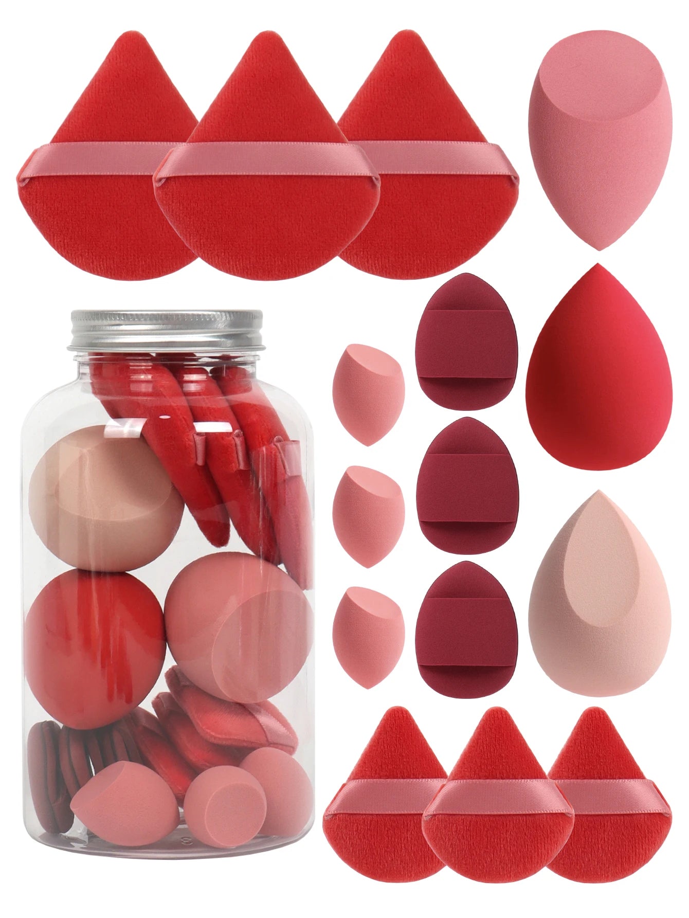 Spring 15 Cans,3 Loose Powder Puffs Mini