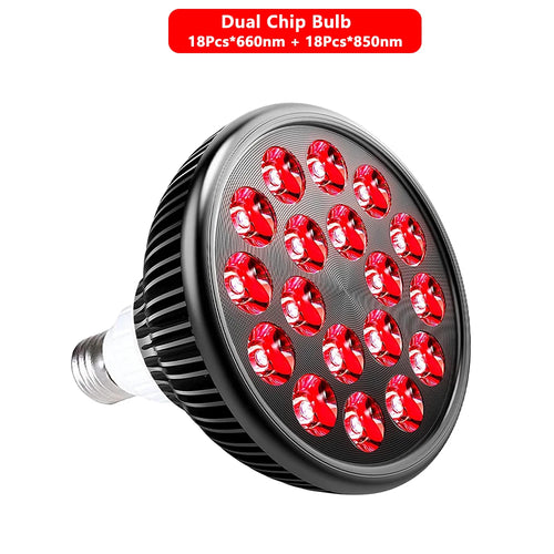 E27 LED Red 54W Light Therapy Lamp 660nm&850nm