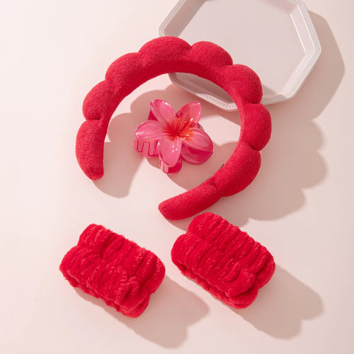 Chic Soft Pink Spa Hair Accessory Set