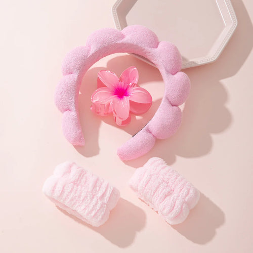 Chic Soft Pink Spa Hair Accessory Set
