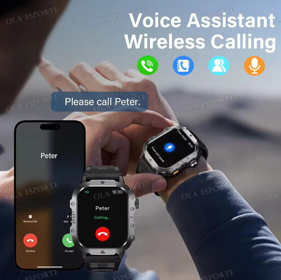 2025 New LED Men's Smartwatch Bluetooth  talk