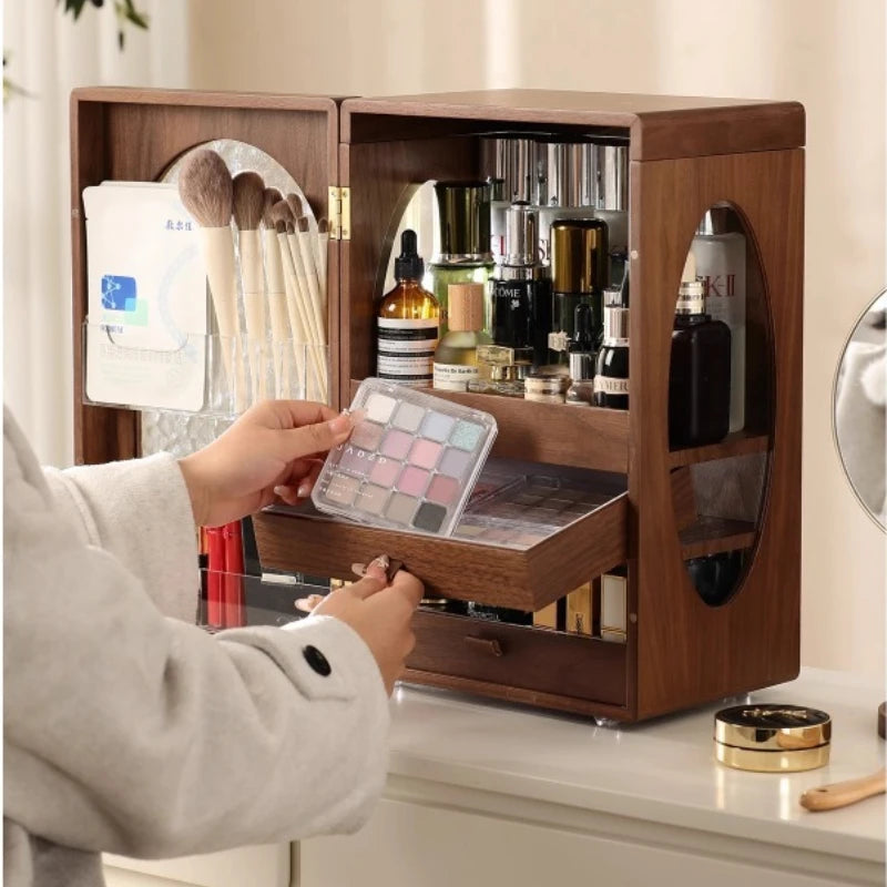 Solid Wood Cosmetics Storage