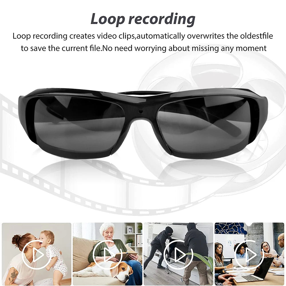 Portable 1080P HD Mini Glasses Camera Video