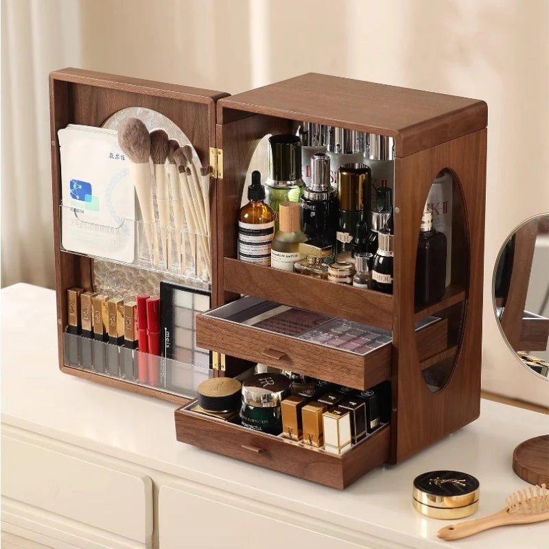Solid Wood Cosmetics Storage