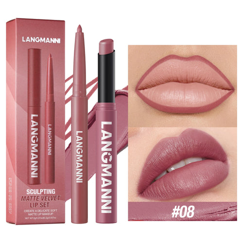 waterproof lipliner+lipstick set