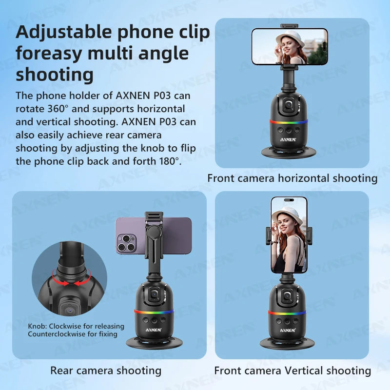 360 Rotating Face Tracking Tripod Gimbal
