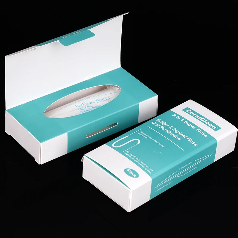 50Pcs Dental Floss Toothpick Water