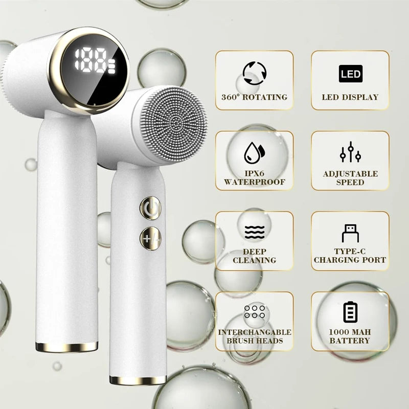 Label Facial Cleanser Massage Brush Set