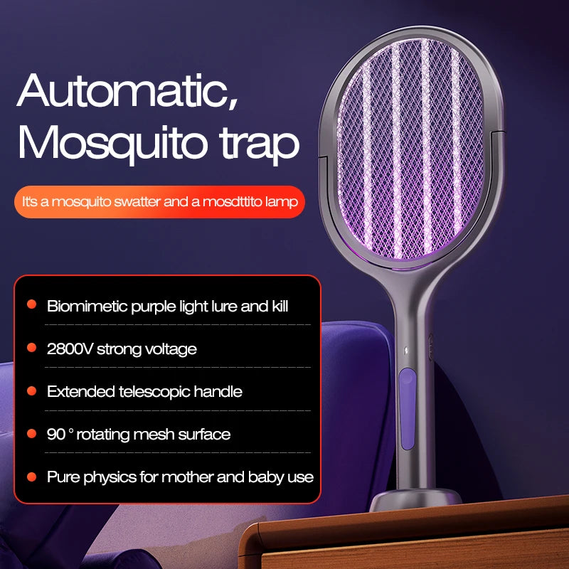 6 in 1 Mosquito Killer Swatter Racket Electric Fly