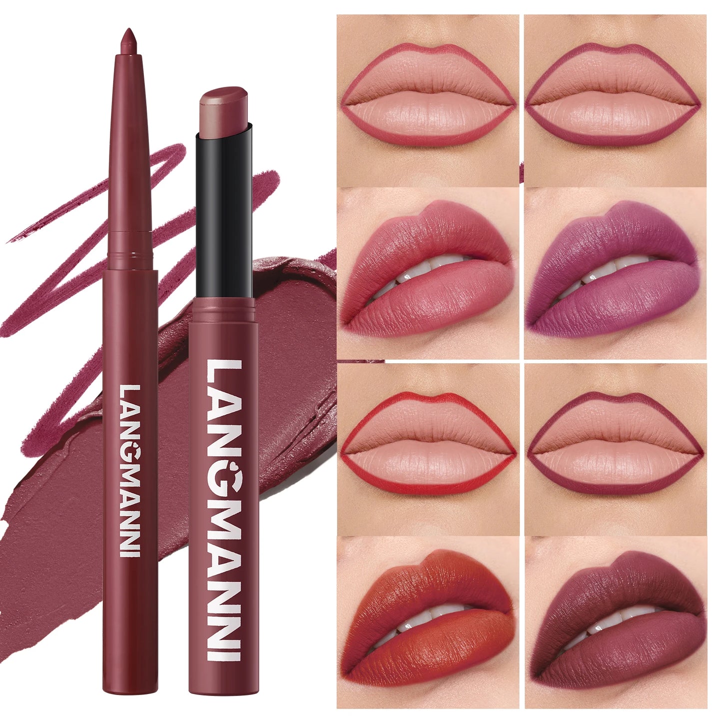 waterproof lipliner+lipstick set