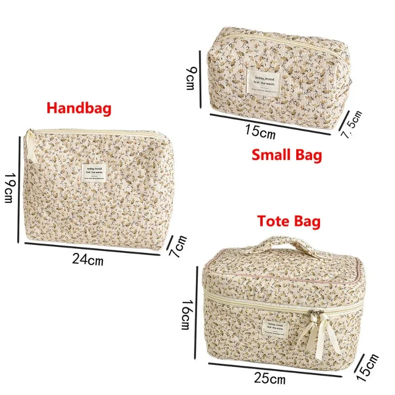 Women's Floral Print Cosmetic Bag