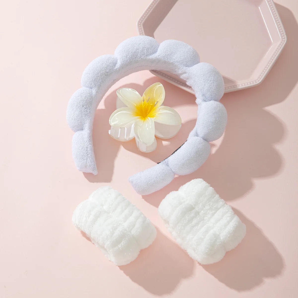 Chic Soft Pink Spa Hair Accessory Set