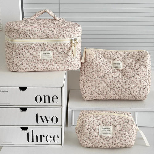 Women's Floral Print Cosmetic Bag